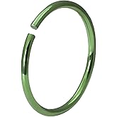 Forbidden Body Jewelry 20g Surgical Steel Titanium IP Green 8mm Small Nose Hoop - Nose Piercing