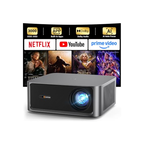 HAPPRUN 2500 ANSI Lumens Outdoor Projector Built-in
