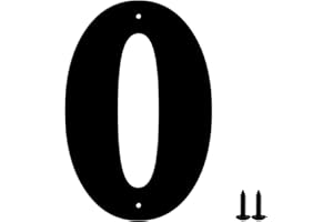 SANSHAOYE 3 Inch House Numbers and Metal Letters for Outdoor Signs – Coated Address Letters for Garden, Door, and Mailbox Decoration, House Letters for Outside with Easy Installation Nail Kit (Number 0)