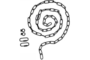 HQTS Pendant Ceiling Lighting Chain 6 feet Black Lighting Fixture Chain, Metal Chandelier Chain Extension with Connection Locks