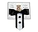 Lillian Rose Wedding Party Tuxedo Dog Collar, Adjustable, Black/White
