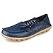 vaganana Women's Leather Loafers Wild Driving Casual Flats Shoes