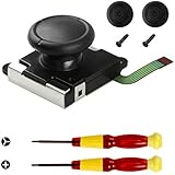 Veanic 3D Replacement Joystick Analog Thumb Stick for Nintendo Switch Joy-Con Controller - Include Tri-Wing &amp; Cross Screwdriver Tool + 2 Thumbstick Caps