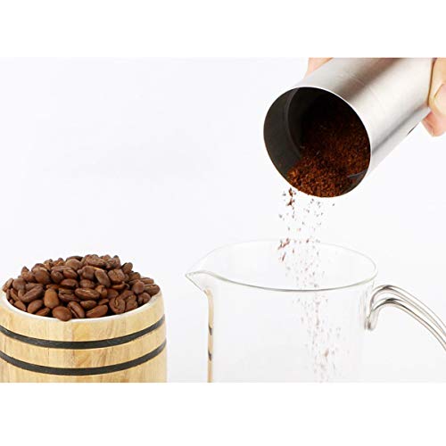 Techson Manuelle Kaffeemühle, Edelstahl Handkurbel Mühle mit verstellbarem Keramik konischem Grat, Reisen Zuhause Büro… – Bild 6