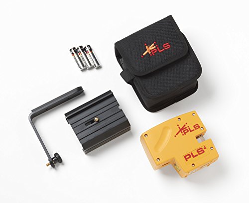 PLS 4 Red Cross Line Laser Level with Plumb, Bob and Level, PLS-60574