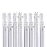 Barrina (16-Pack) T8 T10 T12 LED Light Tube 4ft 24W 6000K Super Brightness Daylight White, Dual-End Powered, T8 T10 T12 Fluorescent Light Bulbs Replacement, ETL Listed