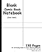 Blank Comic Book: White Cover, 4 Panel, 7.5 x 9.25, 130 Pages, comic panel,For drawing your own comi by 