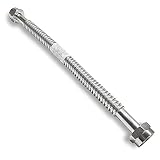 24" X 1" FIP Heavy Duty Durable Stainless Steel Corrugated Water Flex Connector W/Extra Thick Washers/Ideal for Water Heater and Water Softener