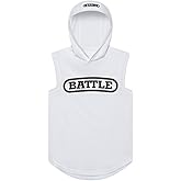 Battle Sports Sleeveless Light Action Workout Hoodie - Raglan Cut Sleeveless Hoodie for Youth