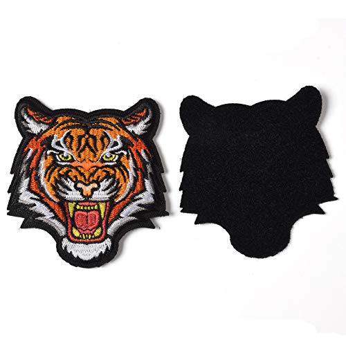 SHELCUP Tiger Embroidered Applique Patch - The Roaring Bengal Striped Striped Souvenir