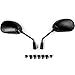 Krator Universal Motorcycle Cruiser Scooter Moped ATV Mirrors Black + Bolt Adapters Compatible with Most Harley Suzuki Honda Kawasaki Cruisers Touring Sportbike Scooters Rear View - Free Adapters