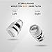 Rowkin Mini Plus+ True Wireless Earbud, Bluetooth Headphone w/Mic. Smallest Cordless Hands-Free Stereo Earphone Headset w/Charging Case for Android and iPhone (Buy 2 for Stereo Sound) - Silver
