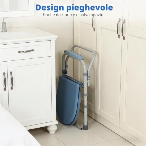 Elderly Portable Elderly Portable Adult Toilet Chair 5 Adjustable Heights, Portable Adult Toilet, Elderly Toilet Chair with Bucket/with Armrests for Pregnant Women with Disabilities (250 kg)