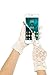 Maxdot Summer Women Lace Bow Cotton Short Screen Touch Gloves Sun UV Protection Driving Gloves (Beige)