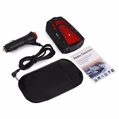 E-Bro 16 Band Radar Detector, Voice Alert and Car Speed Alarm System with 360 Degree Detection, City/Highway Mode Radar Detectors for Cars Red - Thumbnail 2