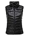 CHERRY CHICK Women's Ultralight Puffer Down Packable Vest With Carry Bag Large Black