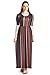 82 Days Women'S Rayon Span Printed Maxi Dress with Elastic Waistband - Solid