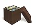 Badger Basket Folding Storage Ottoman Bench, Storage Chest, and Foot Rest Stool - Brown