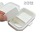 Meta-U Small Pill Box Supplement Case for Pocket or Purse - 3 Removable Compartments Travel Medication Carry Case - Daily Vitamin Organizer Box (White)