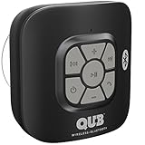 AquaAudio Cubo – Portable Waterproof Bluetooth Speaker with Suction Cup for Showers, Car, etc. - Pairs with All Bluetooth Devices + Siri Compatible - 10 hours Playtime/ Built-in Mic (Black)