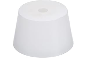 MECCANIXITY Silicone Rubber Tapered Plug 44mm to 55mm with Hole White for Powder Coating, Painting, Anodizing, Plating, Sandblasting, Laboratory Use