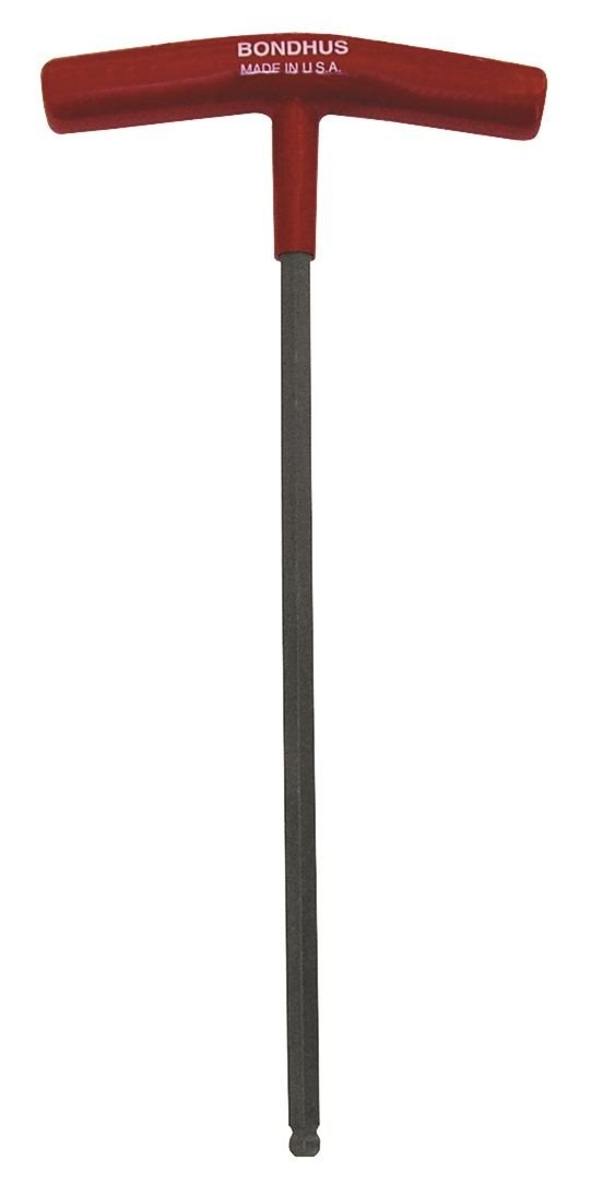 Bondhus 53168 Tagged and Barcoded 6mm Ball End Tip Graduated Length T-Handle with ProGuard Finish, 266mm