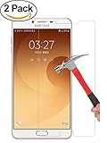 Samsung Galaxy C9 Pro Screen Protector, Wellci [2-Pack] High Definition Tempered Glass, Extreme Hardness, 2.5D Round Edge (Ultra Clear)