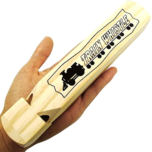 Solid Wood Train Whistle 4 Tone, Role Play Lover Wooden Whistle Thomas for Educational Party favorsToy Gift Prop Contest or Carnival Prize