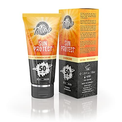 Believa Tattoo Sun Protection FPS 50+ (UVB +50 - UVA +95) Sun Cream for Protecting Tattoos 100ml