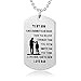 FAYERXL Always Remember You are Braver Military Dog Tag Necklace Mens Inspirational Gifts Ideas for Son From Dad (Dad to Son)