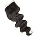 Beauty Forever Hair Brazilian Virgin Hair 1 Piece Free Part Body Wave Lace Closure 100 Unprocessed Human Hair Extensions Natural Color (14'' closure)