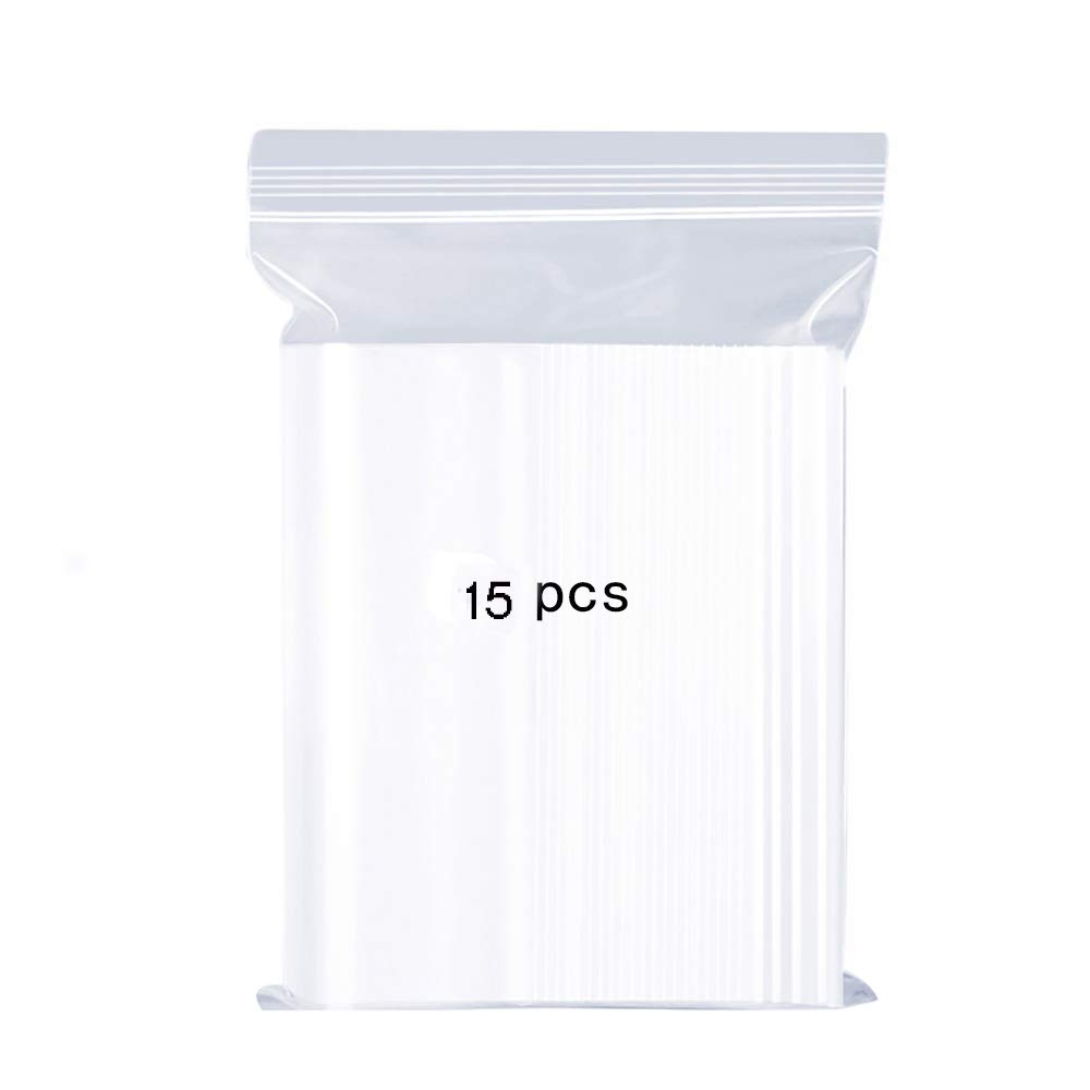 YOFADCI Zip Bags, Reusable Strong Zip Lock Bag, Suitable for Household Quilts, Clothes Storage Bags, 40 x 50 cm, 15 Pieces