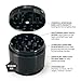 Masterdam Rolling Supplies 2.2-Inch Herb Grinder with Pollen Catcher - 4 Piece, Black