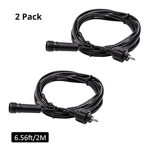 2 PCS Power Extension Cables for Upgrade LED Outdoor Spotlight( 6.5ft per Cables, IP65 Waterproof)