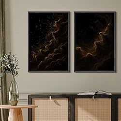 MUDECOR Framed Canvas Print Wall Art Set Golden