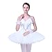 KAI-ROAD Women Professional Ballet Tutu Costume Hard Organdy Platter 8 Layer Skirt (Small)