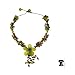 NOVICA Handmade Multi Gemstone Beaded Pendant Necklace | Floral Design | Smoky Jasper | Bead Choker | Assorted Stone Jewelry | Toggle Carnelian Stone | Dazzling Bloom 15.25
