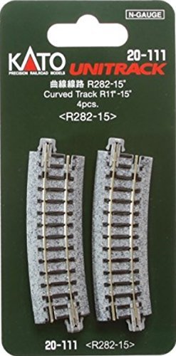 Kato 20-111 N Unitrack 11 Radius 15 deg Curve 4pcs