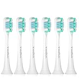6 Pack Replacement Toothbrush Heads for Philips Sonicare ProResults, fit DiamondClean, FlexCare, Gum Health, Plaque Control, EasyClean, HealthyWhite and HydroClean Sonicare Electric Toothbrush Models