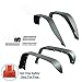 U-DRIVE Auto Tuxtured Steel Flat Style Fender Flares for 2007-2018 Jeep Wrangler JK (2/4 Doors), Off-Road Fenders for Jeep Unlimited JK Front Rear Flat (4pcs)