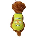 Puppy Clothes,Neartime Naughty Dog Print Small Doggy Shirt Pet Vest 2017 New!