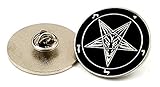 Church of Satan Sigil of Baphomet Lapel Pin - Black