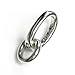 Rhodium On 925 Sterling Silver Oval Lobster Clasp Interchangeable Charm Bail Pendant Connector