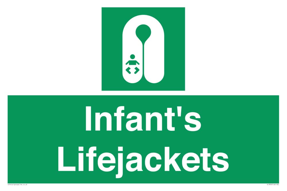 Infant's Lifejackets Sign - 600x400mm - A2L