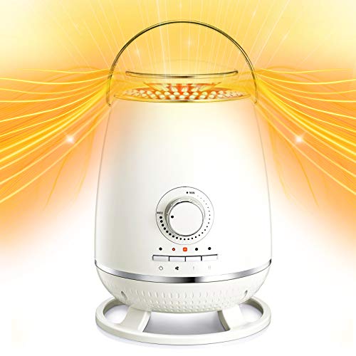 Photo 1 of Joy Pebble Portable Ceramic Space Heater for Home and Office Indoor Use with Adjustable Thermostat Overheat Protection and Carrying Handle ETL Listed