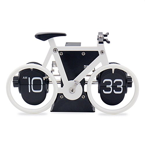 KikerTech KHOME Modern Mechanical, Page Turing Desk Clock, Moving Gear