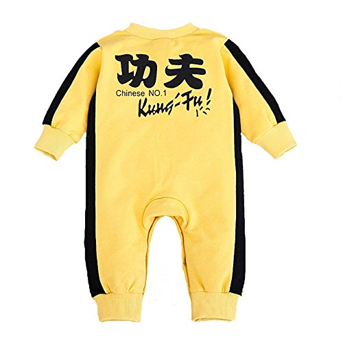 Fairy Baby Baby Boy Kung Fu Onesie Martial Art Costume Yellow Jumpsuit - Image 2