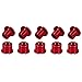 CYSKY Single Chainring Bolts 5 Pack M8 Single Short Chain Ring Bolts Fit for Road Bike, Mountain Bike, BMX, MTB, Fixie (Aluminum Alloy, CNC, Red)