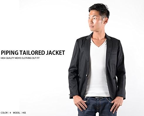 Amazon 1ボタン パイピング テーラードジャケット メンズ Men S カジュアル ショート丈 タイトシルエット コート ジャケット 通販