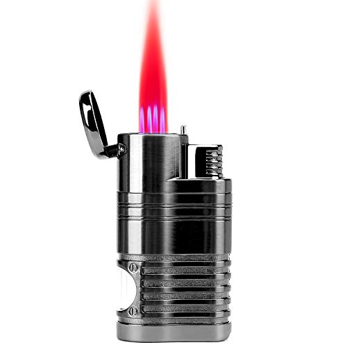 Torch Lighter, Butane Lighter with Punch, 4 Jet Flame Refillable